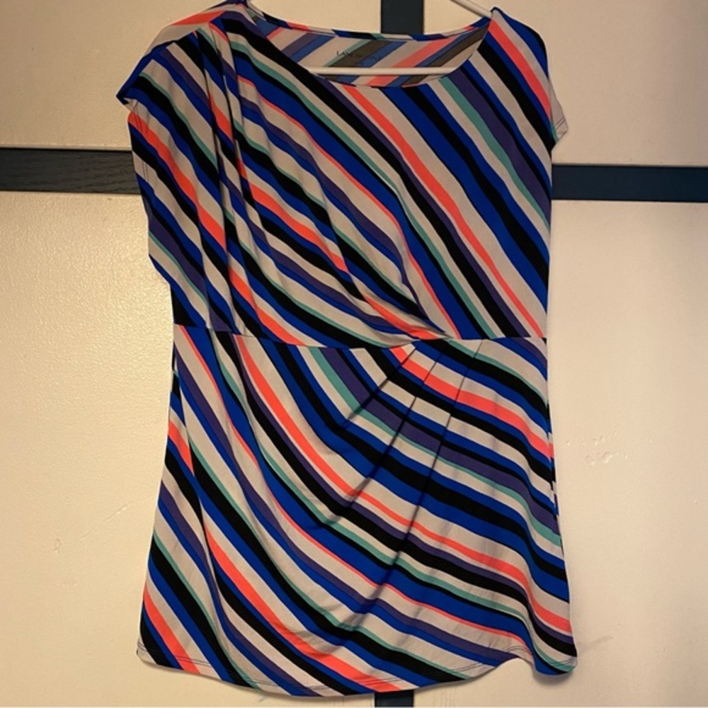 Lane Bryant Shirt Women’s Size 14-16 Sleeveless Striped Pullover Top‎